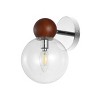 Rio 7" Wall Sconce (Set of 2) - Dark Walnut/Nickel - Safavieh - 4 of 4