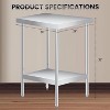 Stainless Steel Table, Prep Workstation, 1000LBS, NSF Commercial Work Table with Adjustable Undershelf, for Restaurant, Kitchen - 2 of 4