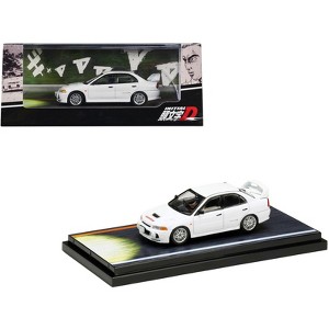 Mitsubishi Lancer RS Evolution IV White "Monstar" w/Figure "Initial D" (1995-2013) Manga 1/64 Diecast Model Car by Hobby Japan - 1 of 3