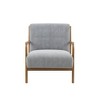 Okak Leisure Accent Chair with Comfy Upholstery 1pc Solid Wood Mid-Century Stylish Reading Armchair for Living Room Bedroom Waiting Room - 3 of 4