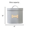 Park Life Designs 50 fl oz Cheshire Oval Dog Treat Canister Food Storage Container - Gray - 4 of 4
