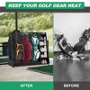 KWPZQEB Golf Storage Garage Organizer, Wooden Golf Clubs Storage Rack with Open Shelves, Extra Golf Club Stand/Holder for Car Garage, Office - 4 of 4