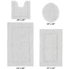 Lux Premium 100% Cotton Tufted Solid Reversible 4 Piece Bath Rug Set – Ultra-Soft, Water-Absorbent, Durable, Machine Washable Bathroom Rug - 2 of 4
