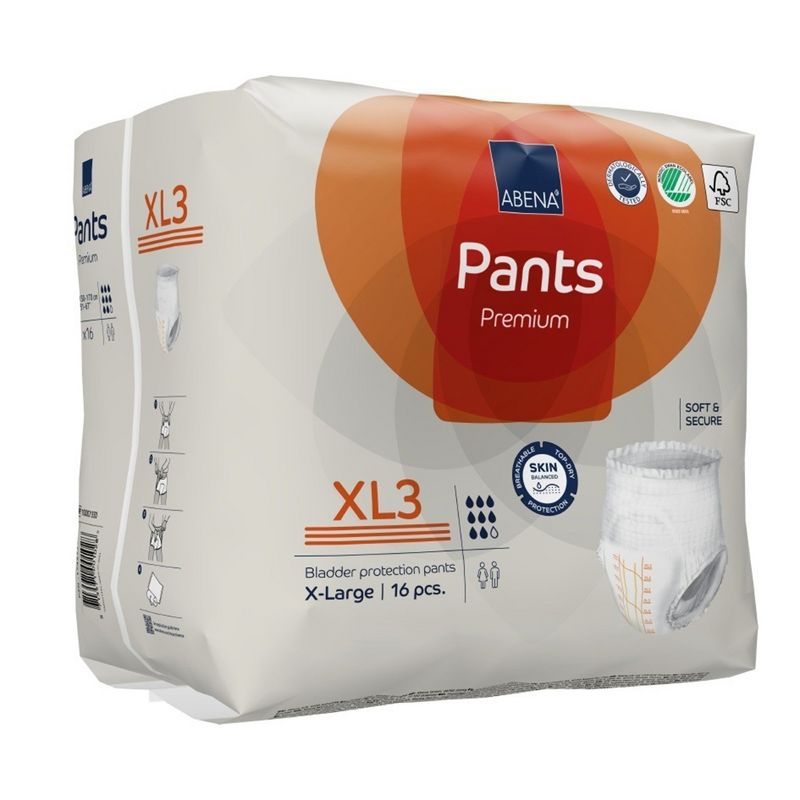 Abena Premium Pants XL3 Disposable Underwear Pull On with Tear Away Seams X-Large, 1000021330, 48 Ct, 2 of 7