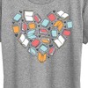 Women's - Instant Message - Book Heart Short Sleeve Graphic T-Shirt - 2 of 4