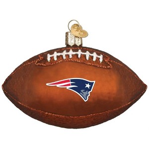 Old World Christmas Blown Glass Ornament for Christmas Tree, New England Patriots Football - 1 of 4
