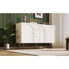 55.12" Wood and Metal Dining Cabinet with 3 Drawers and 2 Doors, Modern Sideboard Storage for Dining Room, Living Room - 4 of 4