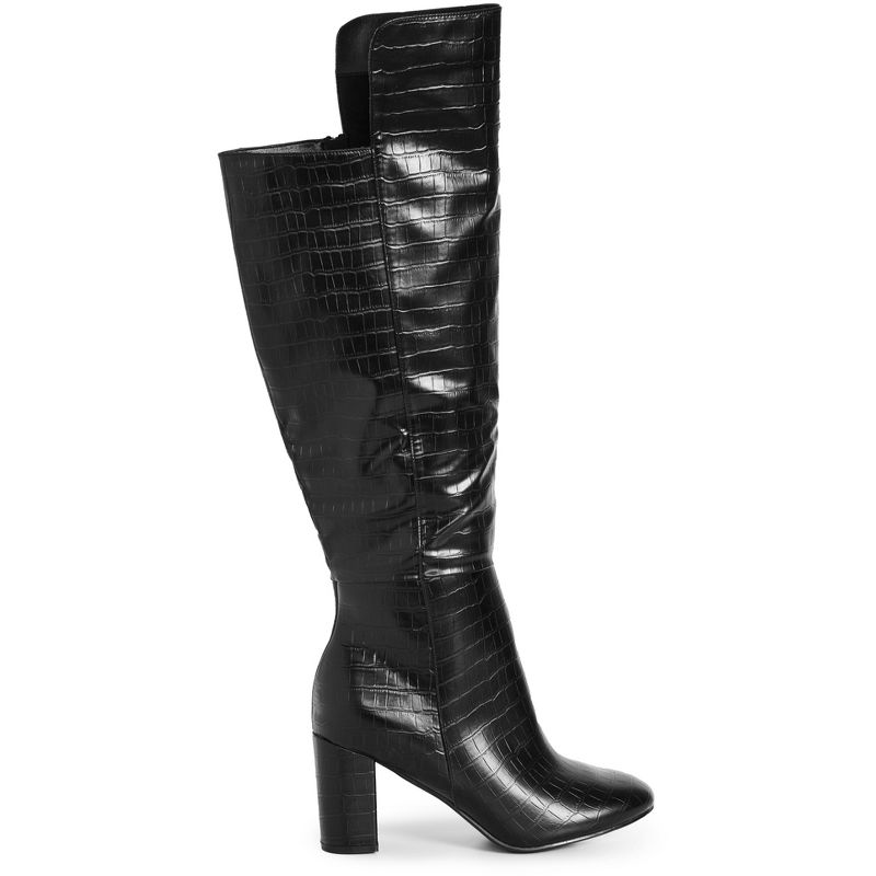 Women's  Wide Fit Bellisimo Tall Boot - black | EVANS, 2 of 8