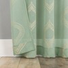 No. 918 1pc 50"x63" Ravenna Embroidered Medallion Sheer Rod Pocket Curtain Panel Jade - 3 of 4