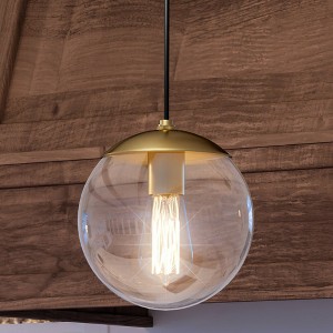 Urban Ambiance Luxury Minimalist Pendant 12.5''H x 12''W,  Brushed Bronze Finish,  Canton Collection, UHP4017 - 1 of 4