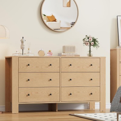 Acekool 6-Drawer Dresser - Modern Chest with Deep Storage