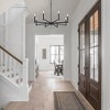 LLHZSY 8-Light Classic Candle Chandelier Kitchen island Hanging Pendant for dining room - 35 2/5 in. W x 7 3/10 in. H - Black - 4 of 4