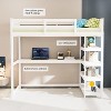 JOYMOR Bunk Bed with Desk and 4-Layer Shelves, Loft Bed Twin Size with Under Desk and Bookcase Storage, Twin Bed Frame for Kids, Adults& Young Teens - 4 of 4