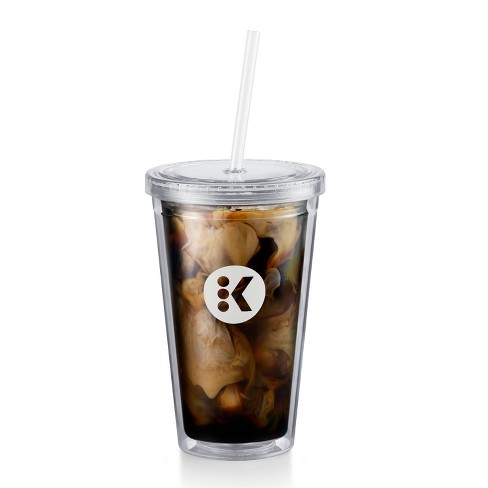 Iced Coffee Cup Double Wall Reusable Water-filling Iced Cold Drink