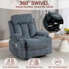 Bosmiller Rocker Recliner Chair with Vibration Massage and Heat, 360° Swivel Rocking, Ergonomic Lounge Chair with Side Pocket, Cup Holders - 4 of 4