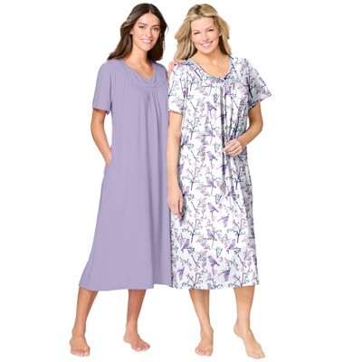 Only Necessities Plus Size  2-Pack Bib Gown