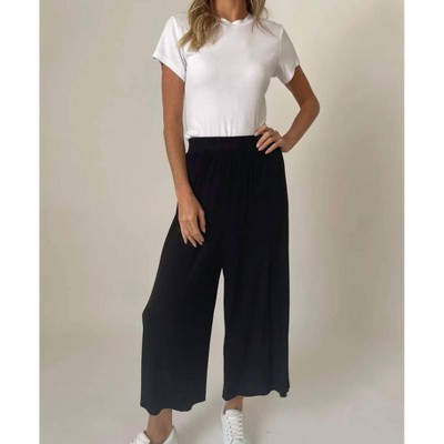 Women's Ribbed Culottes High Waisted Pant - SIX/FIFTY