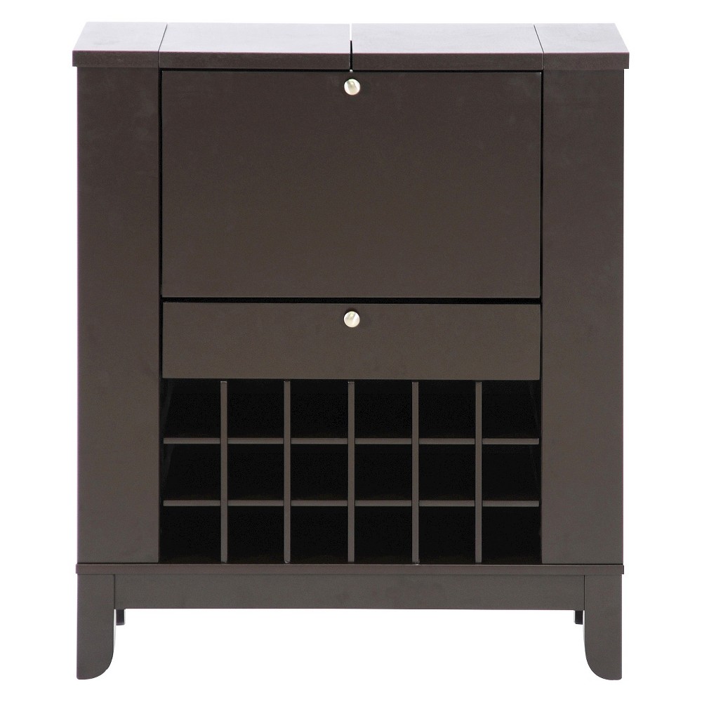 Modesto Modern Dry Bar And Wine Cabinet - Dark  - Baxton Studio