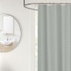 RT Designer Collection Bliss Waffle Shower Curtain 70" x 72" Grey - 3 of 4