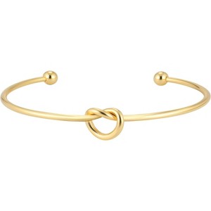 Gold Bangle Bracelets for Women Trendy Chunky Adjustable Twist Love Textured Bracelet - 1 of 4