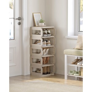 SONGMICS Shoe Rack, Shoe Organizer, 6 Shelves, Shoe Storage, Narrow Shoe Shelf, Open Shelf for Entryway, Living Room, Bathroom, Space-Saving - 1 of 4
