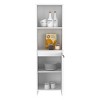 GlasFlength Decorative Storage Cabinets Modern Accent Storage Cabinet with 1 Door Free standing Cabinet for Living Room, White, 15.74"*17.71"*59.29" - 4 of 4