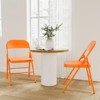 2 Pack All-Steel Folding Chairs with Backrest, Heavy Duty Metal Foldable Dining Chair Set of 4 Hold Up to 350 LBS - 2 of 4
