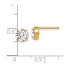 Black Bow Jewelry 6mm Cubic Zirconia Stud Earrings in 14k Yellow Gold - 4 of 4
