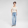 Women's Shirred Puff Sleeve Blouse - Wild Fable™ - 2 of 4