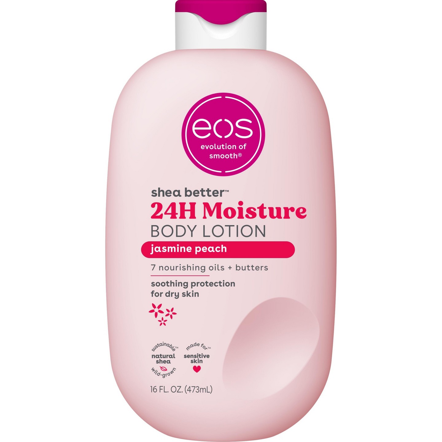 Лосьон для тела eos Jasmine Peach, 16 oz, цвет: Персиковый — фото 1