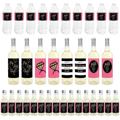 Big Dot of Happiness Girls Night Out - Bachelorette Party Decorations - Beverage Bar Kit - 34 Pieces