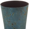 HomeRoots 9" Blue Recycled Plastic Indoor Outdoor Round Pot Planter - 3 of 3