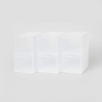 Small Stackable Bins Front Opening Clear Plastic - Brightroom™