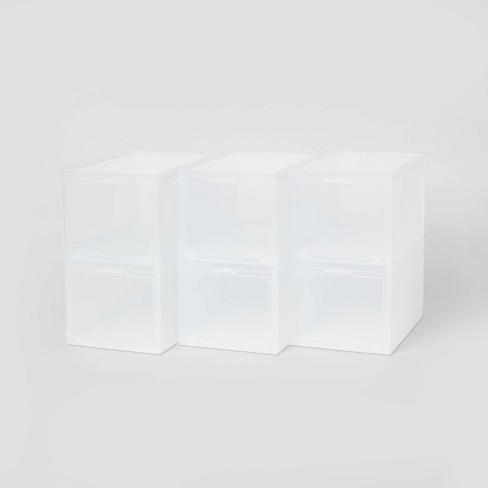 Office Depot Brand Mini Plastic Stacking Bin Small Size 5 x 5 12 Clear -  Office Depot