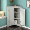 Vatros Triangle Bathroom Storage Cabinet with Adjustable Shelves Freestanding Floor Cabinet - 2 of 4