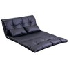 NicBex 43 In PU Leather Folding Sofa Lazy Sofa Convertible into Bed Futon Sofa with 2 Pillows Adjustable Backrest - 2 of 4