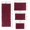 Fantasia Bath Rug Collection Cotton Shaggy Pattern Tufted Set of 4 Bath Rug Set - Home Weavers - 2 of 3