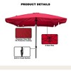 Clihome 8 Ft. x 10 Ft.Outdoor Patio Cantileve Square Umbrella with Crank Lift,Waterproof and Fade-Resistant Skirted Canopy,Without Base - 4 of 4