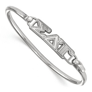 Black Bow Jewelry Sterling Silver Sigma Delta Tau Greek Life Bangle Bracelet 7 Inch - 1 of 3