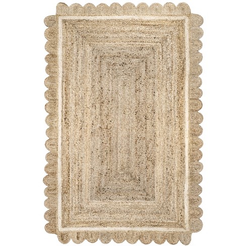  KEMA Jute Braided Area Rug, 4x6 Feet (48x72 Inches