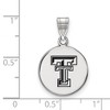 Black Bow Jewelry Sterling Silver Texas Tech Red Raiders NCAA Medium Pendant - 2 of 3