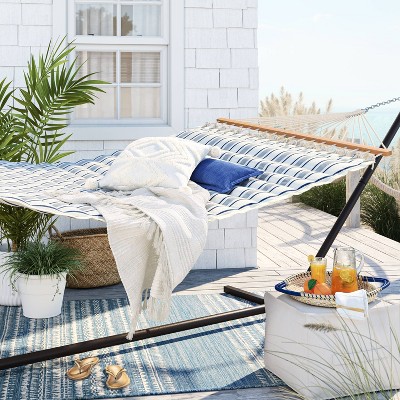  Pillowtop Hammock with Spreader Bar Navy Stripe - Threshold™ 