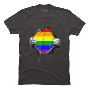 Adult Design By Humans Pride Shirt Rip Open Shirt By Luckyst T-Shirt - 1 of 2