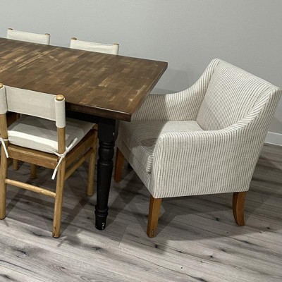 Clearfield Swoop Arm Dining Chair Cream Stripe - Thresholdâ¢ Designed With Studio Mcgee : Target