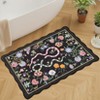 Pastoral Floral Washable Area Rug Non Slip Farmhouse Floor Cover Soft Non Shedding Indoor Rug Low Pile Foldable Carpet for Living Rom Bedroom Nursery - 2 of 4