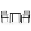 vidaXL 3 Piece Patio Dining Set Black - 2 of 4
