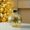 LED Glass Holiday Ornament Mercury Finish Decor Piece – 13in by Melrose - 3 of 3