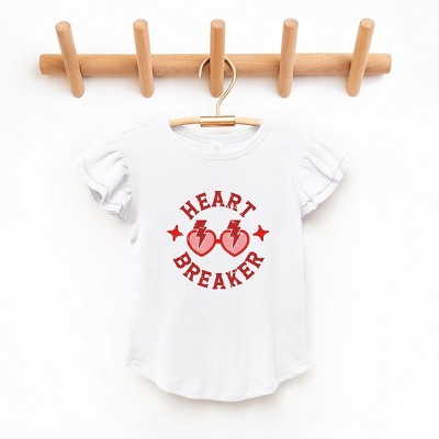 The Juniper Shop Heart Breaker Sunglasses Toddler Flutter Sleeve Tee