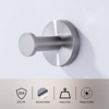 WOWOW 3-Piece Bath Hardware Set with Towel Ring and Towel/Robe Hooks in Stainless Steel - 4 of 4