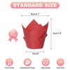 Unique Bargains Greaseproof Paper Cupcake Muffins Liners Tulip Baking Cups 50 Pcs - 2 of 4